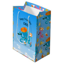 Octopus Azul sob a Festa de aniversário do Sea Boy