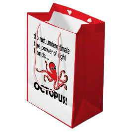 Sacola Para Presentes Média Octopus Sob O Mar Cute Engraçado