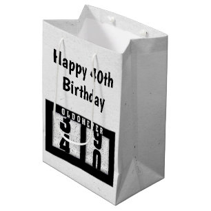 Sacola Para Presentes Média Odomímetro aniversário de 40 anos