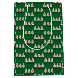 Sacola Para Presentes Média Oh Árvore de Natal Bolinhos Little Debbie Saco de 