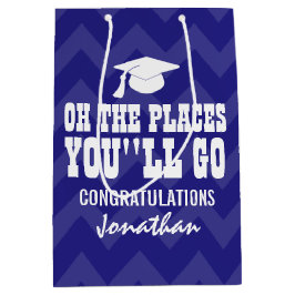 Sacola Para Presentes Média Oh os lugares você irá formando dos azuis marinhos