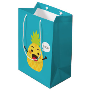 Sacola Para Presentes Média Olá Amigos! Ilustração do abacaxi