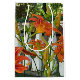 Sacola Para Presentes Média Orange Tiger Lily - Vineyard de Martha