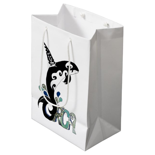 Sacola Para Presentes Média Orca Freedom Art Gift Bag (Frente inclinada)