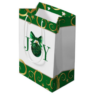 Sacola Para Presentes Média Ornamento de Joias de Presente de Natal