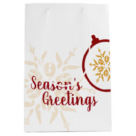 Sacola Para Presentes Média Ornamento Minimalista