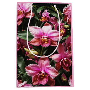 Sacola Para Presentes Média Orquídeas Selvagens - Saco de Presente