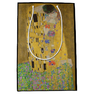 Sacola Para Presentes Média Os amantes beijando o abraço de Gustav Klimt