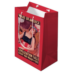 Sacola Para Presentes Média Os Estados Unidos do promocional de AmericaWar II