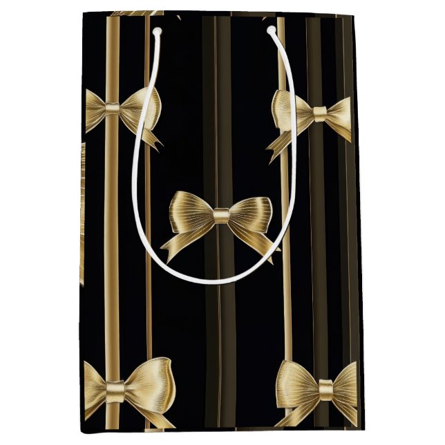 Sacola Para Presentes Média Ouro Grace Gift Bag (Frente)