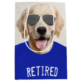 Sacola Para Presentes Média Ouro Retriever Humor Média Gift Bag