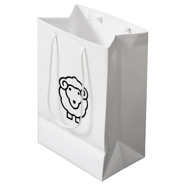 Sacola Para Presentes Média Ovelha (Frente inclinada)