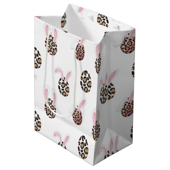 Sacola Para Presentes Média Ovos de Páscoa - Saco Médio do Presente (Frente inclinada)