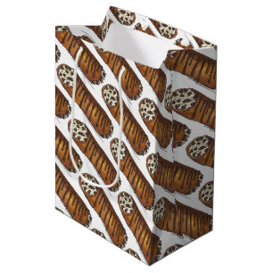 Sacola Para Presentes Média Padaria de Massas Italianas Cannoli de Chips de Ch