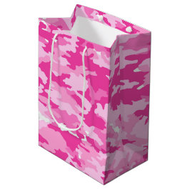Sacola Para Presentes Média Padrão Camuflagem Rosa – Conscientização sobre o C