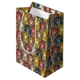 Sacola Para Presentes Média Padrão Colorido de Boho Woodland Own
