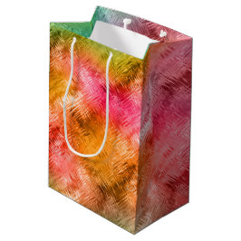Sacola Para Presentes Média Padrão Colorido de Vidro Cristal