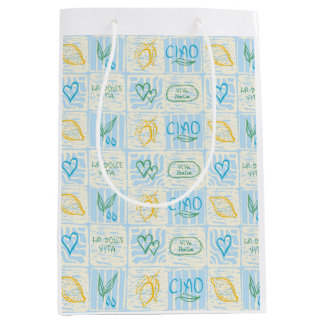 Sacola Para Presentes Média Padrão contínuo decorativo estilo Amalfi