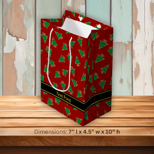 Sacola Para Presentes Média Padrão da árvore de Natal