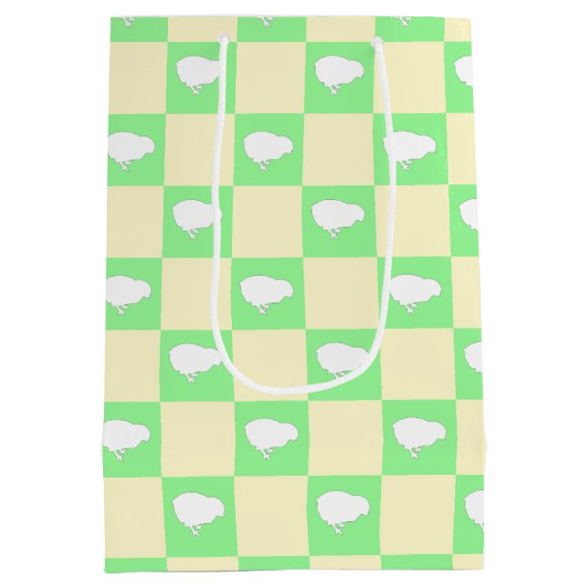 Sacola Para Presentes Média Padrão da Desktop Board páscoa com Motif de Pintin (Verso)