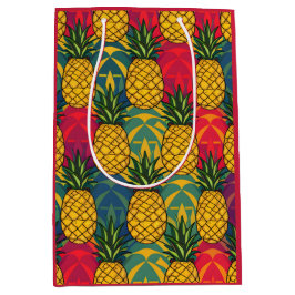 Sacola Para Presentes Média Padrão de Abacaxi 