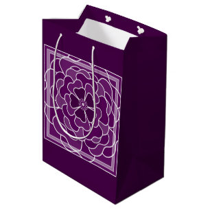 Sacola Para Presentes Média Padrão de abstrato roxo escuro