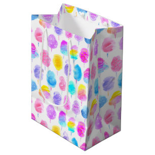 Sacola Para Presentes Média Padrão de Aquarela Colorida de Algodão Docente