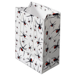Sacola Para Presentes Média Padrão de aranha vermelha e preta