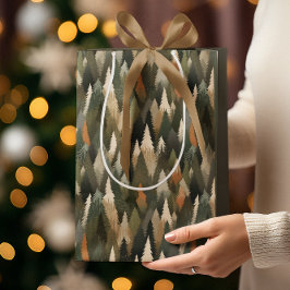 Sacola Para Presentes Média Padrão de árvore do pinheiro legante | Floresta Ru
