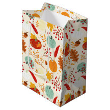 Padrão de Autumn Pumpkins and Leaves