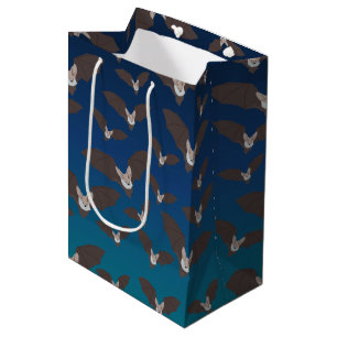 Sacola Para Presentes Média Padrão de Bat de Spooky Bonito