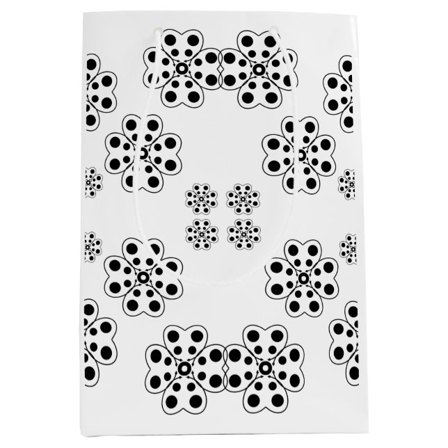 Sacola Para Presentes Média Padrão de bolinhas (Frente)