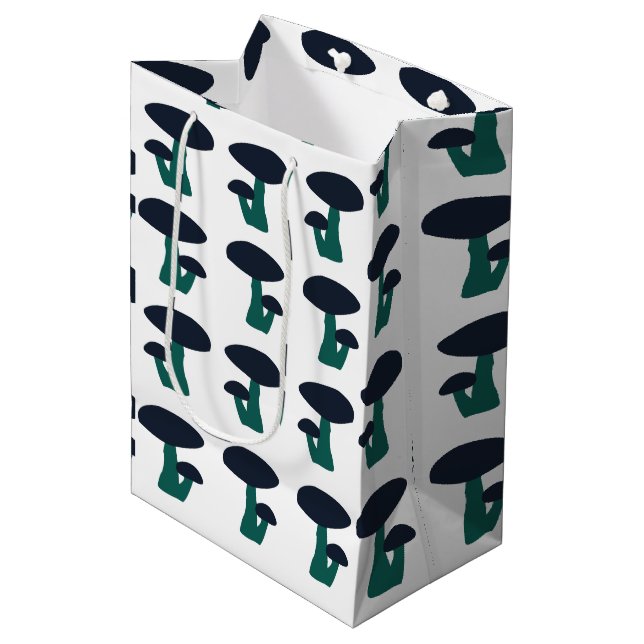 Sacola Para Presentes Média Padrão de Cogumelo Bonito (Frente inclinada)