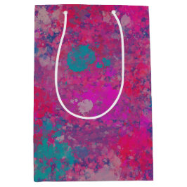 Sacola Para Presentes Média Padrão de Design de Abstrato de Cores em Cascata