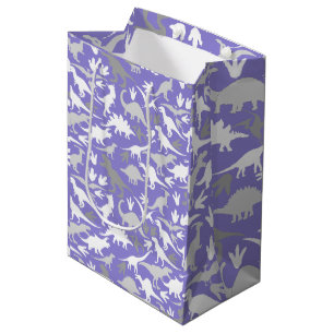 Sacola Para Presentes Média Padrão de dinossauros 01A LPurple BG