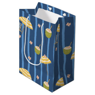Sacola Para Presentes Média Padrão de Essenciais de Praia de Verão (2)