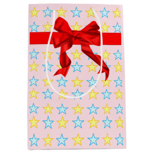 Sacola Para Presentes Média Padrão de Estrela Elegante