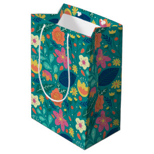 Sacola Para Presentes Média Padrão de flores de primavera, colorido, bonito 2
