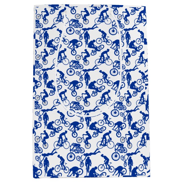 Sacola Para Presentes Média Padrão de Freestyles de Ciclo.w x4 Branco BG (Frente)