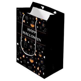 Sacola Para Presentes Média padrão de halloween feliz