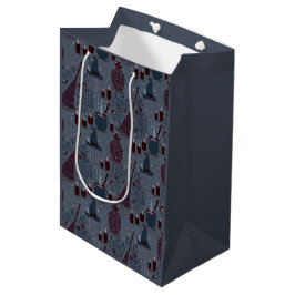 Sacola Para Presentes Média Padrão de Halloween Mágico ao Luar