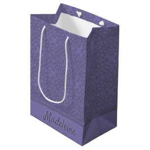 Sacola Para Presentes Média Padrão de lavanda personalizado