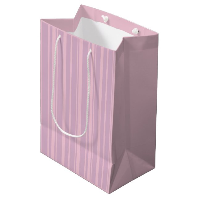Sacola Para Presentes Média Padrão de Linha Roxa e Rosa (Frente inclinada)
