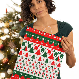 Sacola Para Presentes Média Padrão de Natal