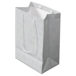 Sacola Para Presentes Média Padrão de Natal de Inverno Snowflake