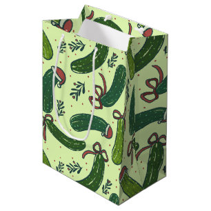 Sacola Para Presentes Média Padrão De Picles De Natal Festivo Quirky