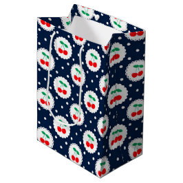 Sacola Para Presentes Média Padrão de Pontos de Cereja – Presente e Decoração 