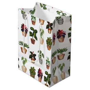 Sacola Para Presentes Média Padrão de Potes Terracotta de Plantas Potentes de