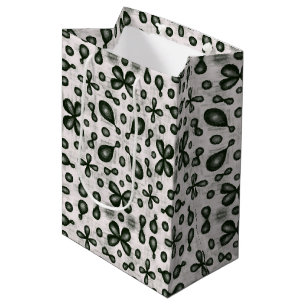 Sacola Para Presentes Média Padrão De Química na moda Em Preto E Branco