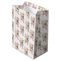 Padrão de Rosa Rosa e Laço Coquette Vintage Aquare
